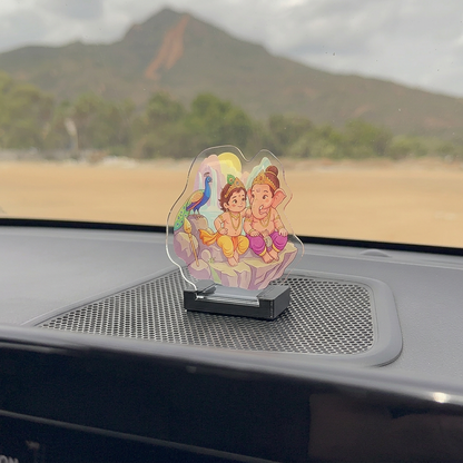 Lord Ganesha and Lord Muruga