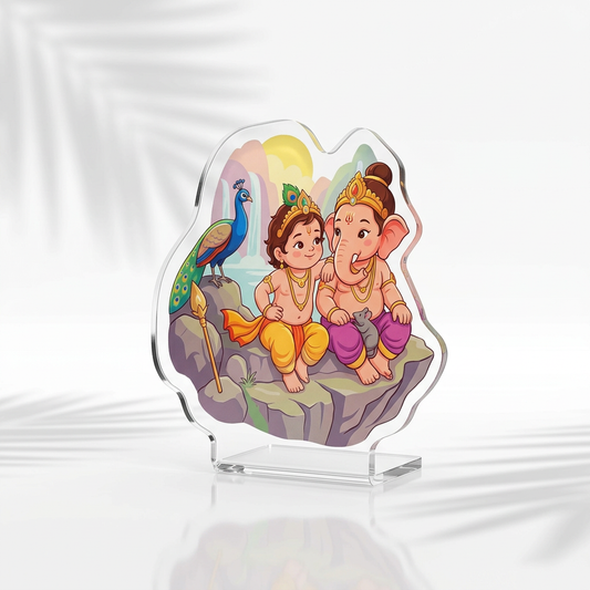 Lord Ganesha and Lord Muruga